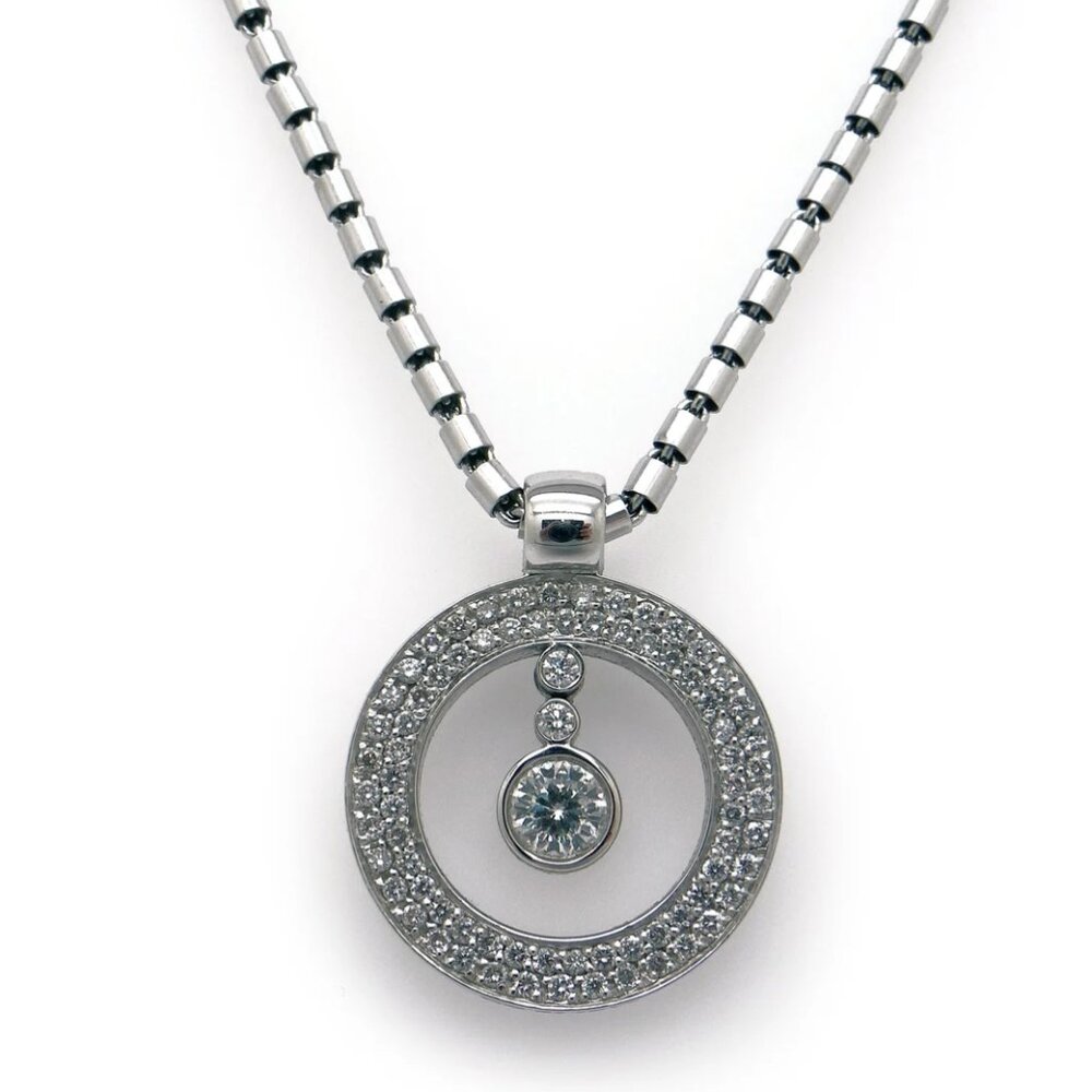 Roberto Coin 18K White Gold Cento 0.80ct Diamond Pendant 16'' Necklace